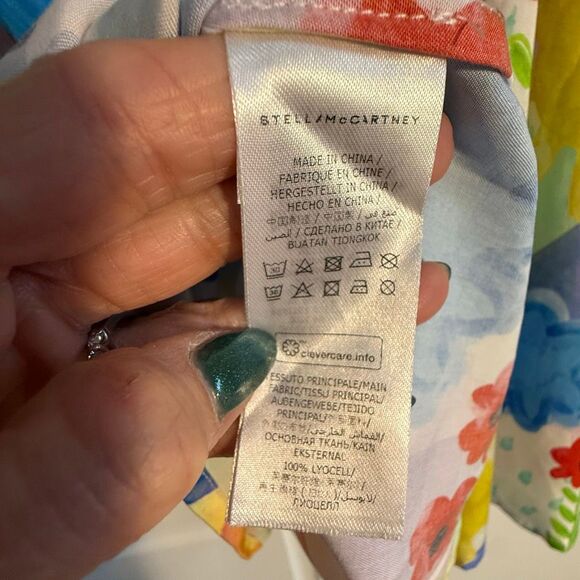 NWT Stella McCartney Kids dress, lady bug and multicoloured print. Size 10 - Picture 7 of 12